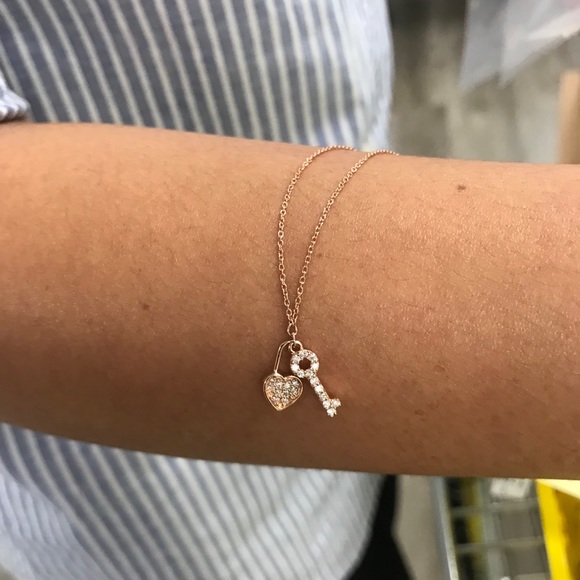 Jewelry - 14k rose gold necklace with diamonds💎✨